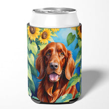 Load image into Gallery viewer, Irish Setter in Sunflowers Can or Bottle Hugger