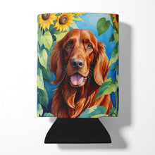 Load image into Gallery viewer, Irish Setter in Sunflowers Can or Bottle Hugger