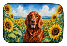 Load image into Gallery viewer, Irish Setter in Sunflowers Dish Drying Mat Absorbent Dish Drying Mat Pad for Kitchen Counter Dish Drainer Mat for Countertop, 14 x 21", Multicolor