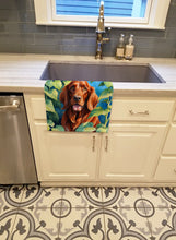 Load image into Gallery viewer, Irish Setter in Sunflowers Kitchen Towel