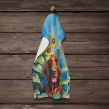 Load image into Gallery viewer, Irish Setter in Sunflowers Kitchen Towel