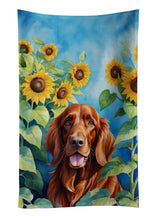 Load image into Gallery viewer, Irish Setter in Sunflowers Kitchen Towel