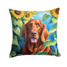 Load image into Gallery viewer, Irish Setter in Sunflowers Throw Pillow - 14x14 Decorative Pillow – Art for Your Home &amp; Patio