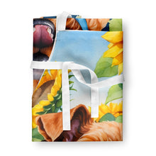 Load image into Gallery viewer, Irish Terrier in Sunflowers Apron – Artist-Designed Kitchen, BBQ &amp; Craft Apron