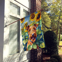 Load image into Gallery viewer, Irish Terrier in Sunflowers House Flag