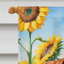 Load image into Gallery viewer, Irish Terrier in Sunflowers House Flag