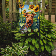 Load image into Gallery viewer, Irish Terrier in Sunflowers Garden Flag – Bright Dog-Themed Yard Decor