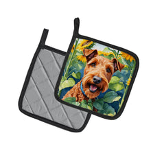 Load image into Gallery viewer, Irish Terrier in Sunflowers Pot Holders - Set of 2 Decorative Kitchen Helpers | Made in the USA