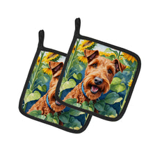 Load image into Gallery viewer, Irish Terrier in Sunflowers Pot Holders - Set of 2 Decorative Kitchen Helpers | Made in the USA