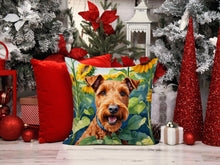 Load image into Gallery viewer, Irish Terrier in Sunflowers Throw Pillow - 14x14 Decorative Pillow – Art for Your Home &amp; Patio