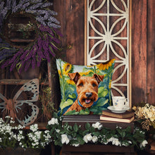 Load image into Gallery viewer, Irish Terrier in Sunflowers Throw Pillow