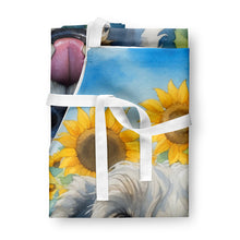 Load image into Gallery viewer, Irish Wolfhound in Sunflowers Apron – Artist-Designed Kitchen, BBQ &amp; Craft Apron