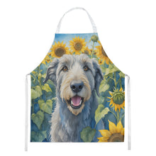 Load image into Gallery viewer, Irish Wolfhound in Sunflowers Apron – Artist-Designed Kitchen, BBQ &amp; Craft Apron