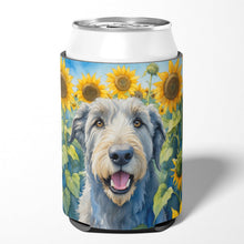 Load image into Gallery viewer, Irish Wolfhound in Sunflowers Can or Bottle Hugger