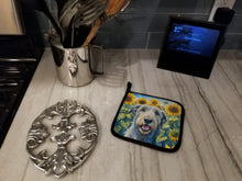 Load image into Gallery viewer, Irish Wolfhound in Sunflowers Pot Holders - Set of 2 Decorative Kitchen Helpers | Made in the USA