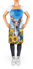 Load image into Gallery viewer, Italian Greyhound in Sunflowers Apron – Artist-Designed Kitchen, BBQ &amp; Craft Apron