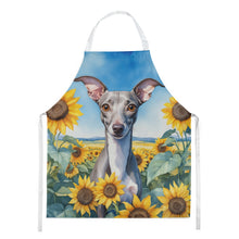 Load image into Gallery viewer, Italian Greyhound in Sunflowers Apron – Artist-Designed Kitchen, BBQ &amp; Craft Apron