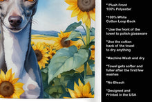 Load image into Gallery viewer, Italian Greyhound in Sunflowers Kitchen Towel