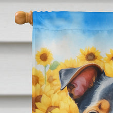 Load image into Gallery viewer, Jack Russell Terrier in Sunflowers House Flag