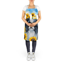 Load image into Gallery viewer, Japanese Chin in Sunflowers Apron – Artist-Designed Kitchen, BBQ &amp; Craft Apron