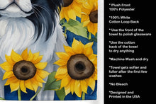 Load image into Gallery viewer, Japanese Chin in Sunflowers Kitchen Towel