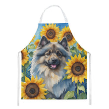 Load image into Gallery viewer, Keeshond in Sunflowers Apron – Artist-Designed Kitchen, BBQ &amp; Craft Apron
