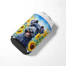 Load image into Gallery viewer, Kerry Blue Terrier in Sunflowers Can or Bottle Hugger