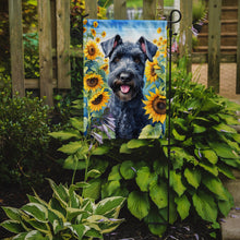 Load image into Gallery viewer, Kerry Blue Terrier in Sunflowers Garden Flag – Bright Dog-Themed Yard Decor
