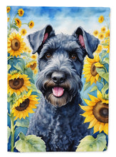 Load image into Gallery viewer, Kerry Blue Terrier in Sunflowers Garden Flag – Bright Dog-Themed Yard Decor