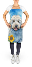 Load image into Gallery viewer, Komondor in Sunflowers Apron – Artist-Designed Kitchen, BBQ &amp; Craft Apron
