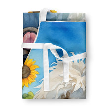 Load image into Gallery viewer, Komondor in Sunflowers Apron – Artist-Designed Kitchen, BBQ &amp; Craft Apron