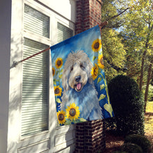 Load image into Gallery viewer, Komondor in Sunflowers House Flag
