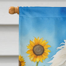 Load image into Gallery viewer, Komondor in Sunflowers House Flag