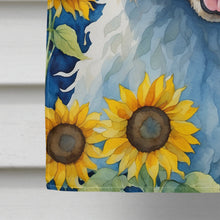 Load image into Gallery viewer, Komondor in Sunflowers House Flag