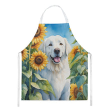 Load image into Gallery viewer, Kuvasz in Sunflowers Apron – Artist-Designed Kitchen, BBQ &amp; Craft Apron