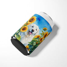 Load image into Gallery viewer, Kuvasz in Sunflowers Can or Bottle Hugger