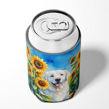 Load image into Gallery viewer, Kuvasz in Sunflowers Can or Bottle Hugger