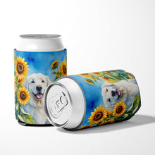 Load image into Gallery viewer, Kuvasz in Sunflowers Can or Bottle Hugger