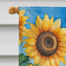 Load image into Gallery viewer, Kuvasz in Sunflowers House Flag