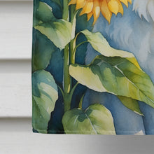 Load image into Gallery viewer, Kuvasz in Sunflowers House Flag