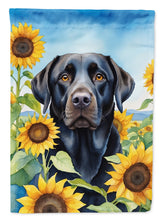Load image into Gallery viewer, Labrador Retriever in Sunflowers House Flag