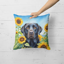 Load image into Gallery viewer, Labrador Retriever in Sunflowers Throw Pillow