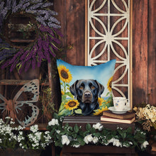 Load image into Gallery viewer, Labrador Retriever in Sunflowers Throw Pillow