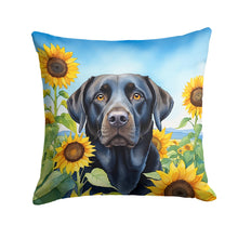 Load image into Gallery viewer, Labrador Retriever in Sunflowers Throw Pillow