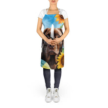 Load image into Gallery viewer, Labrador Retriever in Sunflowers Apron – Artist-Designed Kitchen, BBQ &amp; Craft Apron