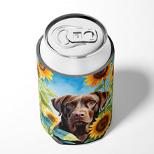 Load image into Gallery viewer, Labrador Retriever in Sunflowers Can or Bottle Hugger