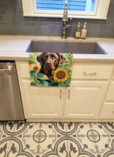 Load image into Gallery viewer, Labrador Retriever in Sunflowers Kitchen Towel