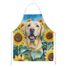 Load image into Gallery viewer, Labrador Retriever in Sunflowers Apron – Artist-Designed Kitchen, BBQ &amp; Craft Apron