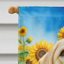 Load image into Gallery viewer, Labrador Retriever in Sunflowers House Flag