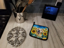 Load image into Gallery viewer, Labrador Retriever in Sunflowers Pot Holders - Set of 2 Decorative Kitchen Helpers | Made in the USA